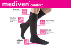 mediven comfort 30-40 mmHg Calf High Closed Toe Compression Stockings, Natural, I-Standard