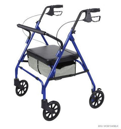 Blue Bariatric Rollator - Vive - Wasatch Medical Supply