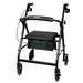 BLACK - McKesson 4-Wheel Folding Rollator Walker