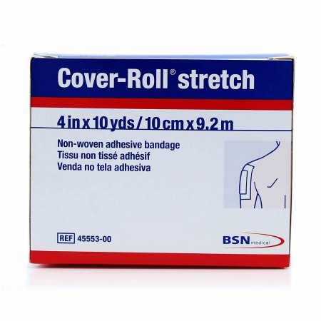 Dressing Retention Tape with Liner Cover-Roll® Stretch White 4 Inch X 10 Yard Nonwoven Polyester NonSterile