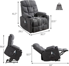 Product Dimension - Power Reclining Lift Chair