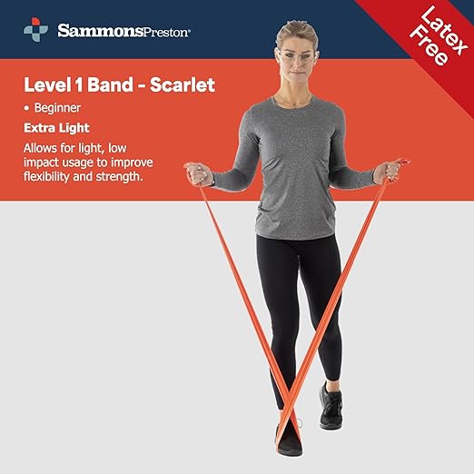 Non-Latex Exercise Band, 5 Pack