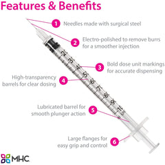 Features & Benefits - EasyTouch™ Insulin Syringe