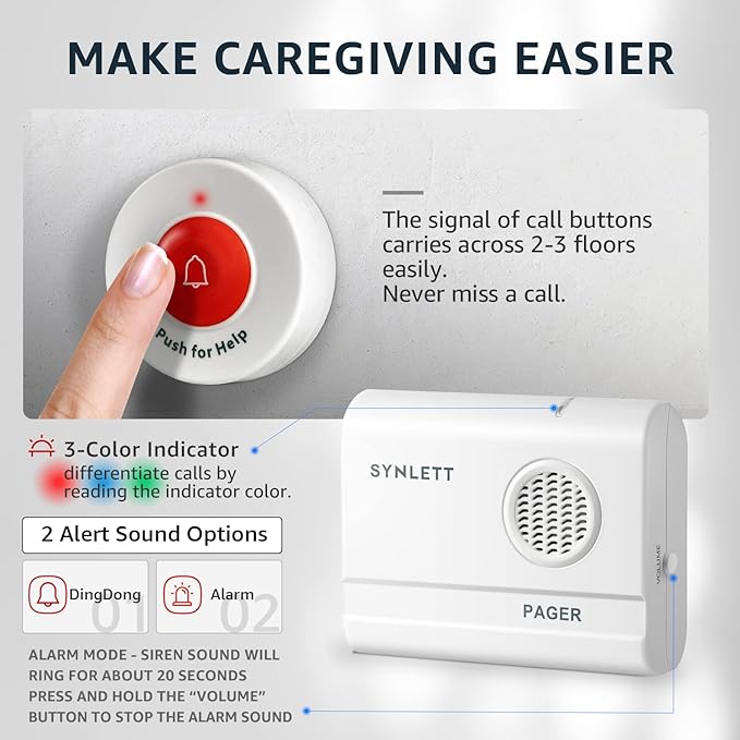 Caregiver Pager Wireless Call Buttons