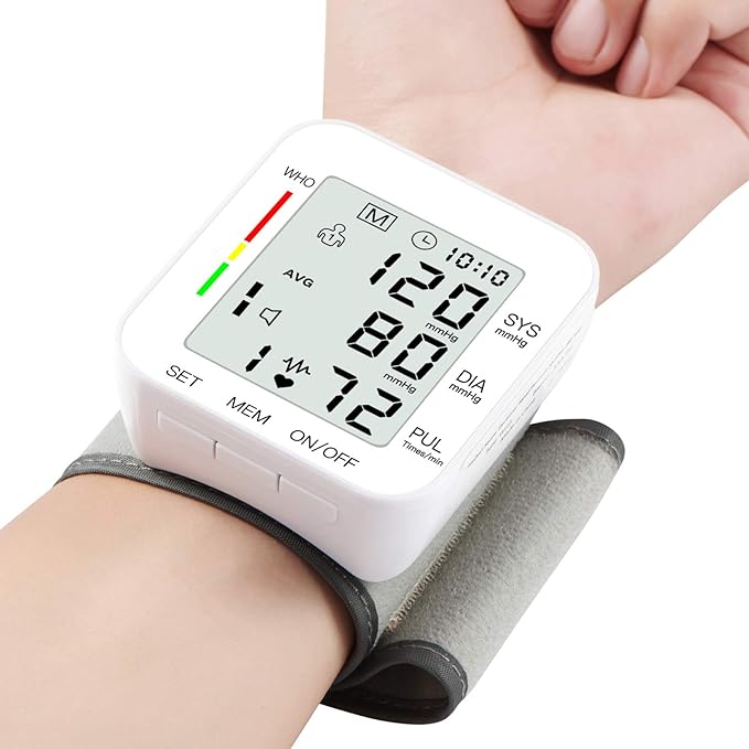 Wrist Blood Pressure Monitor Bp Monitor Large LCD Display Blood