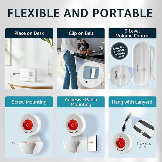 Caregiver Pager Wireless Call Buttons