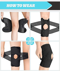 ZEAMO Plus Size Knee Braces with Patella Gel Pads & Ultra-Soft Bandage