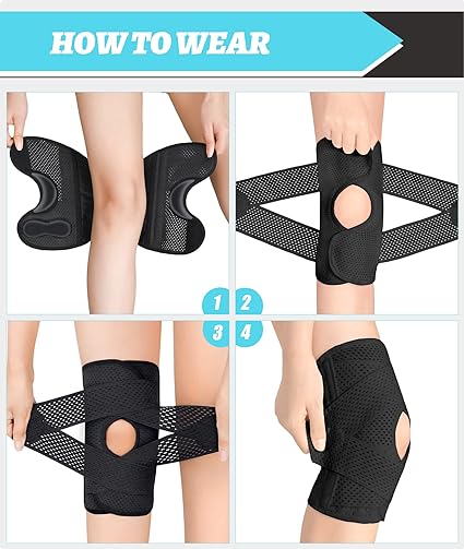 ZEAMO Plus Size Knee Braces with Patella Gel Pads & Ultra-Soft Bandage