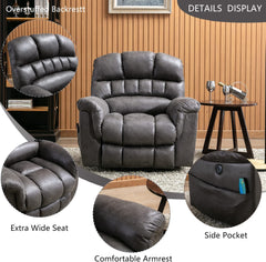 Details Display - Canmov Wide Reclining Silent Power Lift Chair with Massage & Heat USB (350 lbs. Limit)