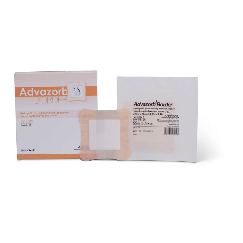 Advazorb Lite Absorbent Foam Wound Dressing with Soft Silicone Border