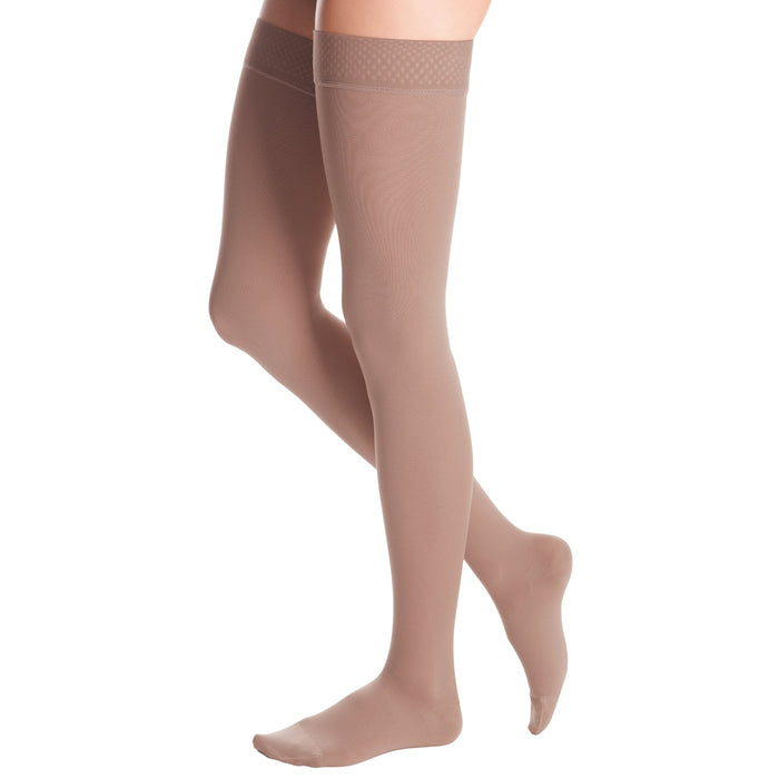 duomed advantage 20-30 mmHg Thigh High w/Beaded Topband Closed Toe Compression Stockings