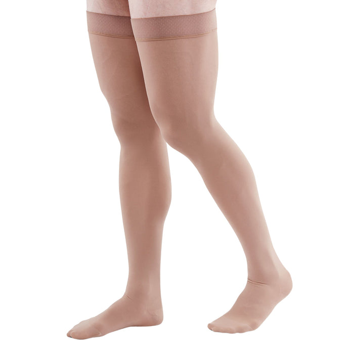 duomed advantage 20-30 mmHg Thigh High w/Beaded Topband Closed Toe Compression Stockings