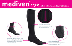 mediven angio 15-20 mmHg PAD Diabetic Calf High Closed Toe Compression Stockings, Caramel, I-Standard