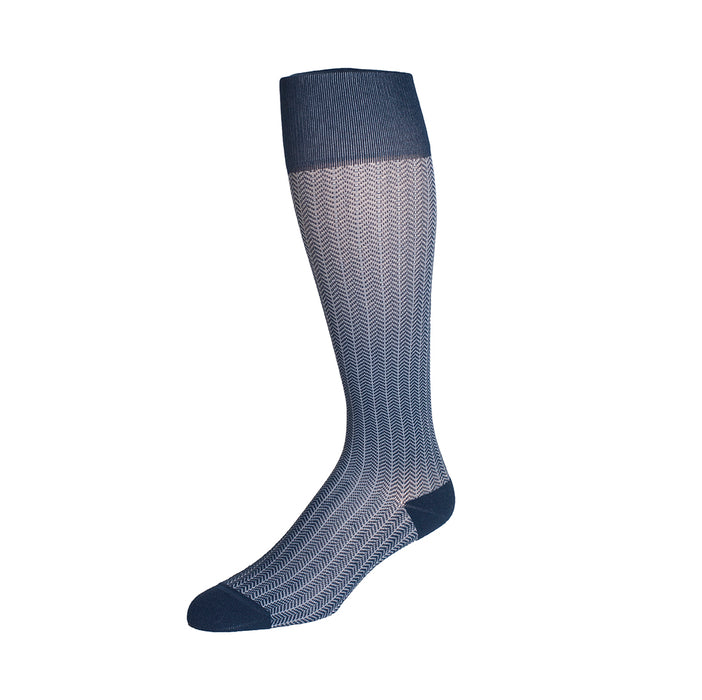 Herringbone Compression Socks 20-30 Marine Size S