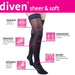 mediven sheer & soft 20-30 mmHg Thigh High w/Lace Silicone Topband Closed Toe Compression Stockings, Natural, I-Standard