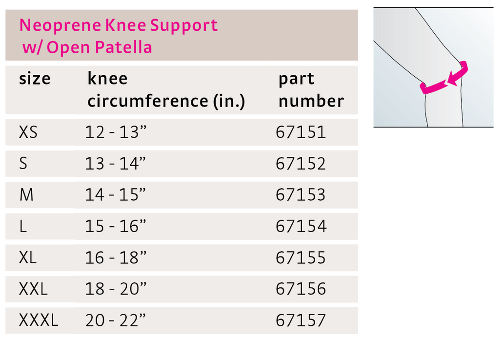 medi protect Neoprene Knee Support with Open Patella