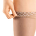 mediven sheer & soft 20-30 mmHg Thigh High w/Lace Silicone Topband Closed Toe Compression Stockings, Natural, I-Standard