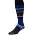 Rejuva Motley Stripe 15-20 mmHg Compression Socks Black/Blue Size S