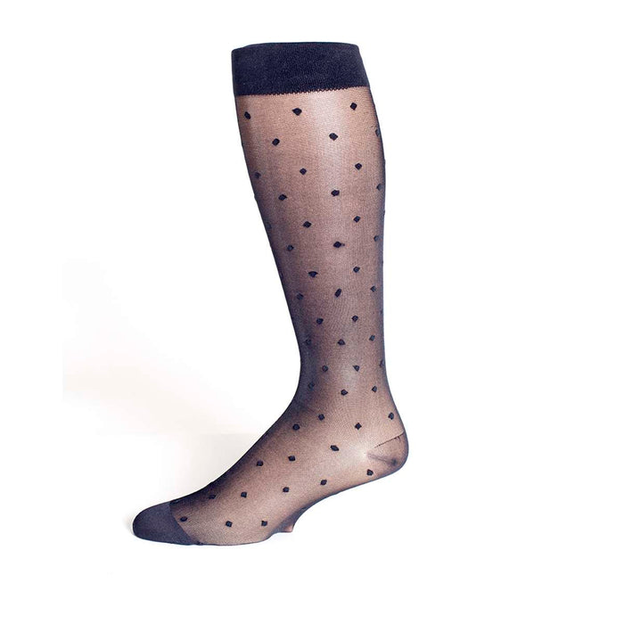 Sheer Dot Knee High 20-30 Black Size S