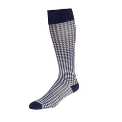 Houndstooth Compression Socks 15-20 Black/White Size S