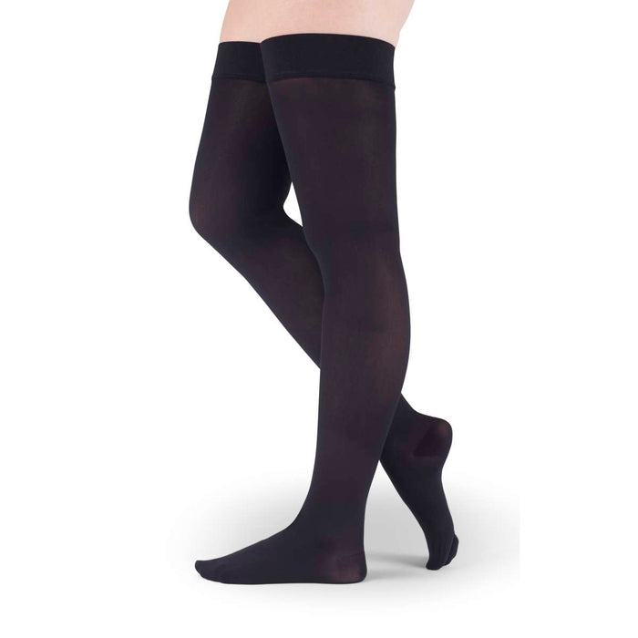 medi assure 15-20 mmHg Thigh High w/Beaded Silicone Topband Open Toe Compression Stockings