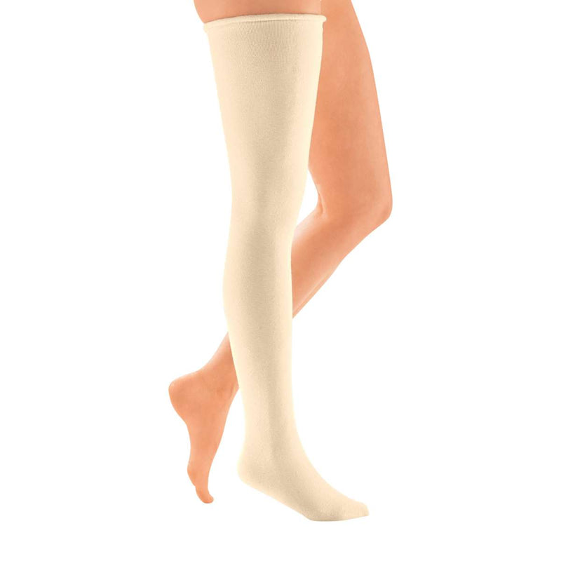 circaid Full Leg Undersock Cotton Terry Liner (91 cm Max), White-Cotton Terry