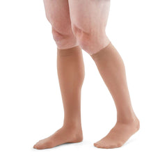duomed patriot 30-40 mmHg Calf High Closed Toe Compression Stockings, Tan, Small-Standard
