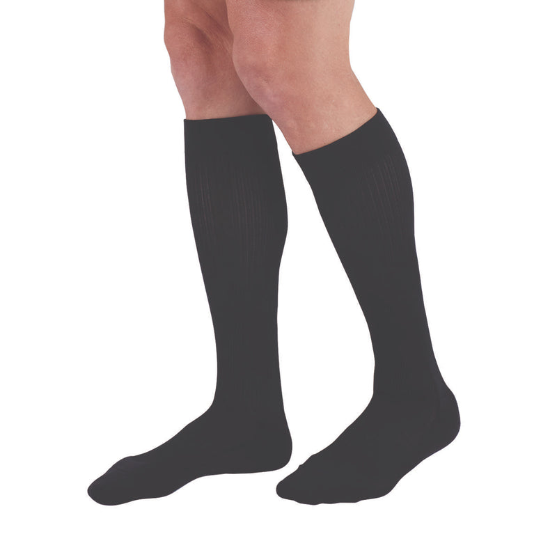 duomed relax 20-30 mmHg Calf High Closed Toe Compression Stockings, Black, Small-Standard