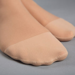 duomed transparent 15-20 mmHg Panty Closed Toe Compression Stockings, Nude, Small-Petite
