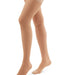 duomed transparent 20-30 mmHg Thigh High w/Lace Silicone Topband Closed Toe Compression Stockings, Nude, Small-Petite