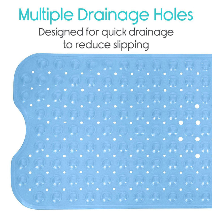 Vive 38" x 15" Bath Mat with Suction Cups