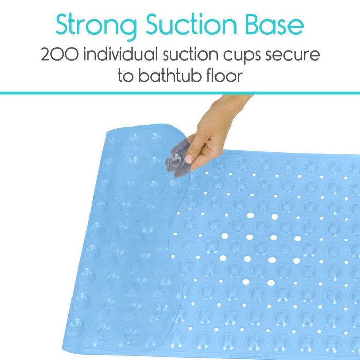 Vive 38" x 15" Bath Mat with Suction Cups