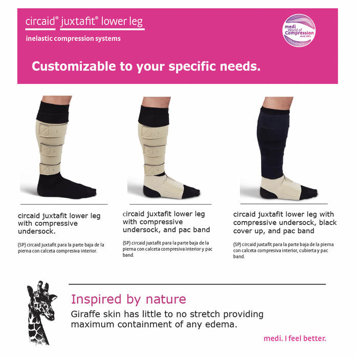 circaid juxtafit Essentials Inelastic Lower Leg Compression Wrap, Small, Short