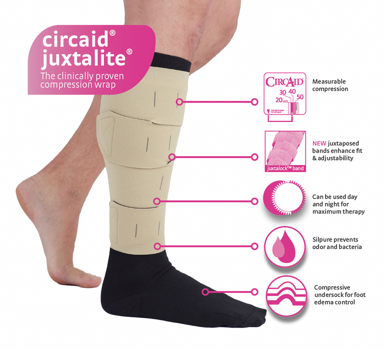 circaid juxtalite Lower Leg Compression Wrap, Small, Long