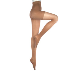 medi assure 15-20 mmHg Panty Closed Toe Compression Stockings, Beige, Small-Standard