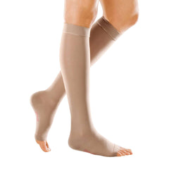 mediven forte 40-50 mmHg Calf High Open Toe Compression Stockings, Caramel, III-Standard