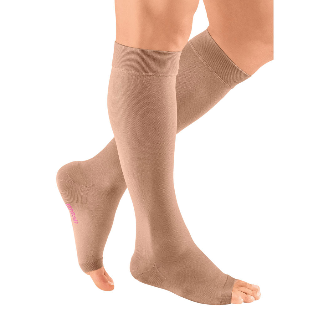 mediven plus 20-30 mmHg Calf High Open Toe Compression Stockings, Beige, I-Standard
