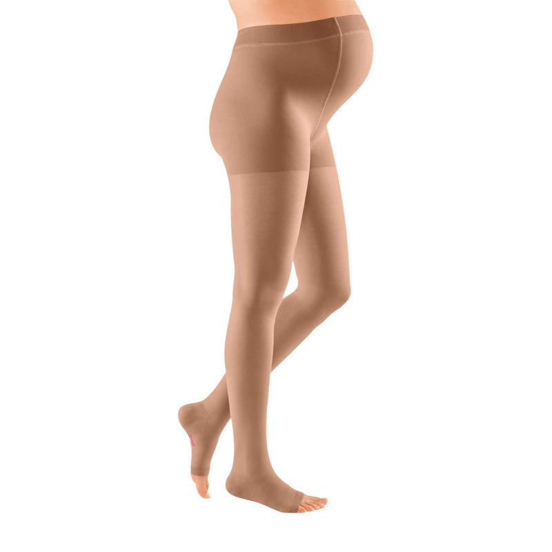 mediven plus 30-40 mmHg Maternity Panty Open Toe Compression Stockings, Beige, I-Standard