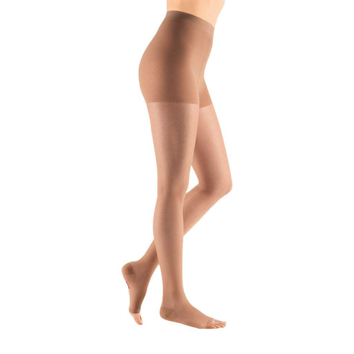 mediven sheer & soft 15-20 mmHg Panty Open Toe Compression Stockings, Natural, I-Standard