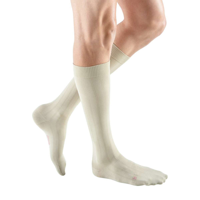 mediven for men classic 20-30 mmHg Calf High Closed Toe Compression Stockings, Tan, II-Standard