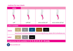 mediven for men classic 30-40 mmHg Calf High Closed Toe Compression Stockings, Tan, II-Standard