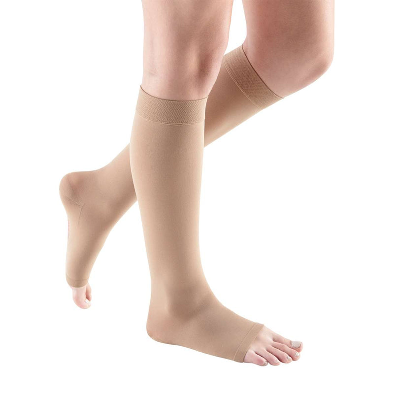 mediven comfort 30-40 mmHg Calf High Open Toe Compression Stockings, Natural, I-Standard