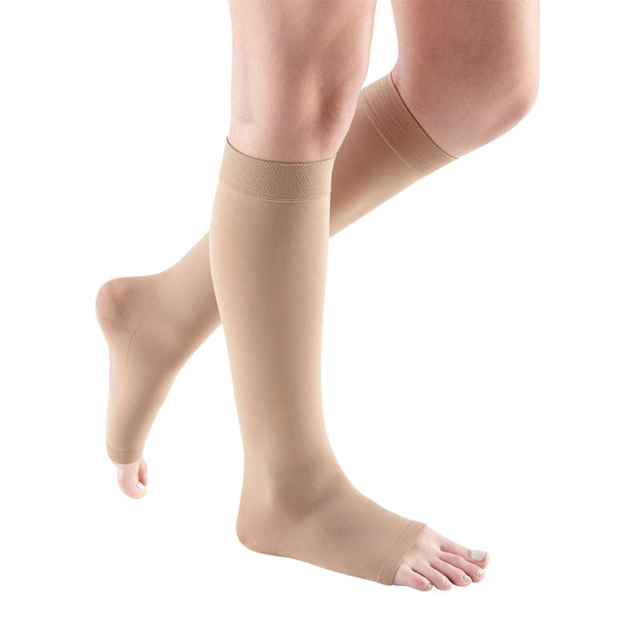 mediven comfort 20-30 mmHg Calf High Open Toe Compression Stockings, Natural, I-Standard