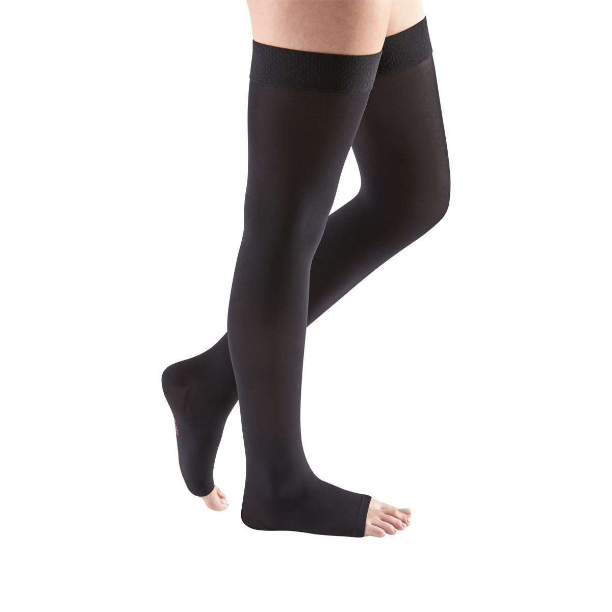 mediven comfort 30-40 mmHg Thigh High w/Beaded Silicone Topband Open Toe Compression Stockings