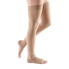 mediven comfort 20-30 mmHg Thigh High w/Beaded Silicone Topband Open Toe Compression Stockings