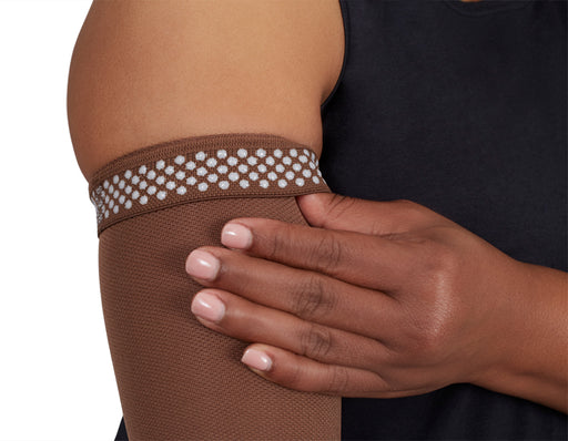 mediven Harmony 30-40 mmHg Compression Arm Sleeve w/Beaded Silicone Topband, Black, I-Standard