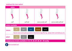 mediven for men select 20-30 mmHg Calf High Closed Toe Compression Stockings, Tan, II-Standard