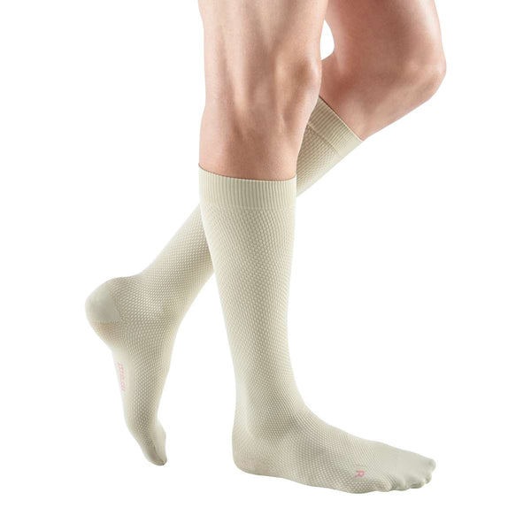  mediven sheer & soft for Women, 20-30 mmHg Calf High Open Toe  Compression Stockings, Ebony, II-Standard : Health & Household
