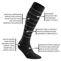 CEP Reflective Tall Compression Socks, Men
