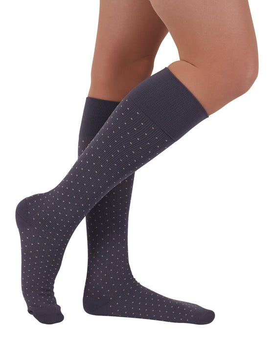 Rejuva Spot 15-20 mmHg Compression Socks Gray/Blush Size S